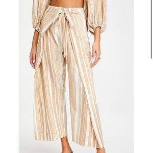 Cult Gaia Marais Striped Tie-Waist Pants size small / S